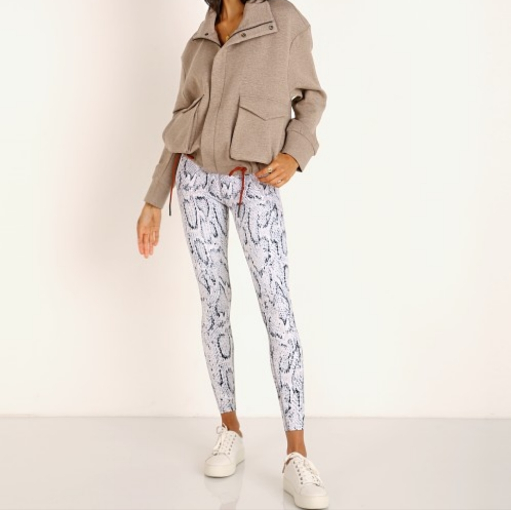 Varley Earl Soft Knit Bomber Utility Jacket Taupe